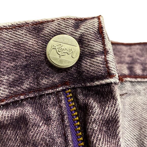 Vtg Roper Bareback High Rise Stonewash‎ Purple Denim Mom Jeans Women's Sz 15 16 - Picture 4 of 8